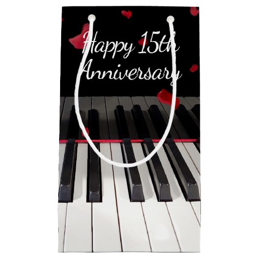 Klaviertastatur zum 15. Jahrestag Kleine Geschenktüte (Vorderseite)