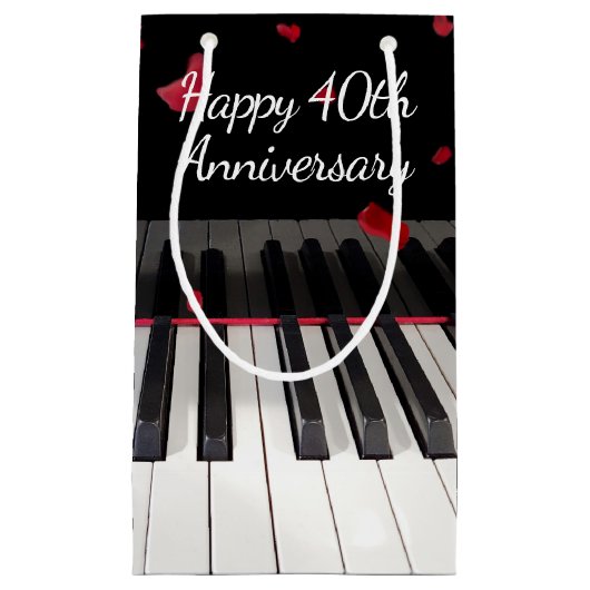 Klaviertastatur zum 40. Jahrestag Kleine Geschenktüte (Vorderseite)