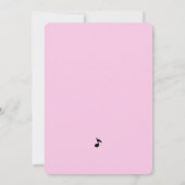 Klaviertastaturmusik Babydusche Einladung (Rückseite)