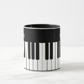 Klaviertastaturmusik personalisiert Mug Tasse (Zentrum)