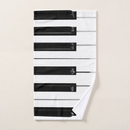 Klaviertasten Badhandtuch Set (Handtuch)