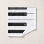 Klaviertasten Badhandtuch Set (Waschlappen)