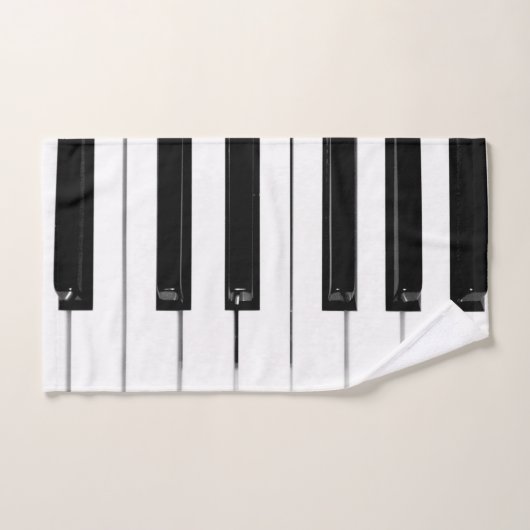 Klaviertasten Badhandtuch Set (Handtuch)