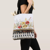 Klaviertasten & Blumenstrauß Tasche (Von Nahem)