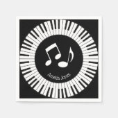 Klaviertasten Design Serviette (Vorderseite)