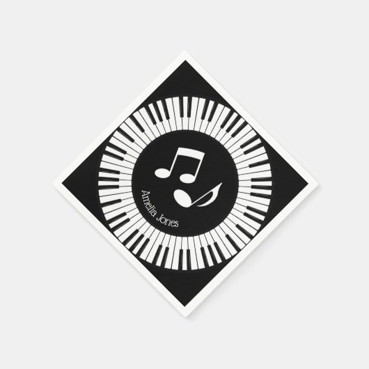 Klaviertasten Design Serviette (Ecke)