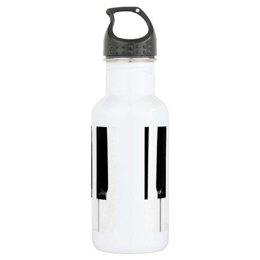 Klaviertasten Edelstahlflasche (Rückseite)