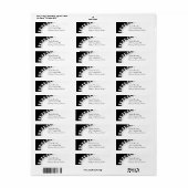 Klaviertasten Eigene Rücksendeadresse (Vorne)