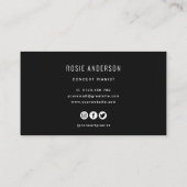 Klaviertasten Einfach Minimalistisch Beruflich Visitenkarte (Rückseite)