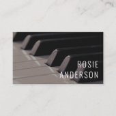 Klaviertasten Einfach Minimalistisch Beruflich Visitenkarte (Vorderseite)