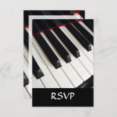 Klaviertasten Fotografie RSVP Karte (Vorne/Hinten)