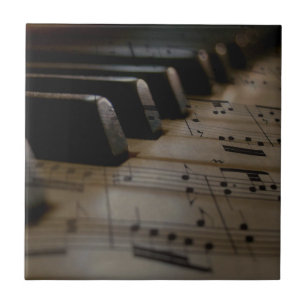 Klaviertasten für antike Musik Fliese