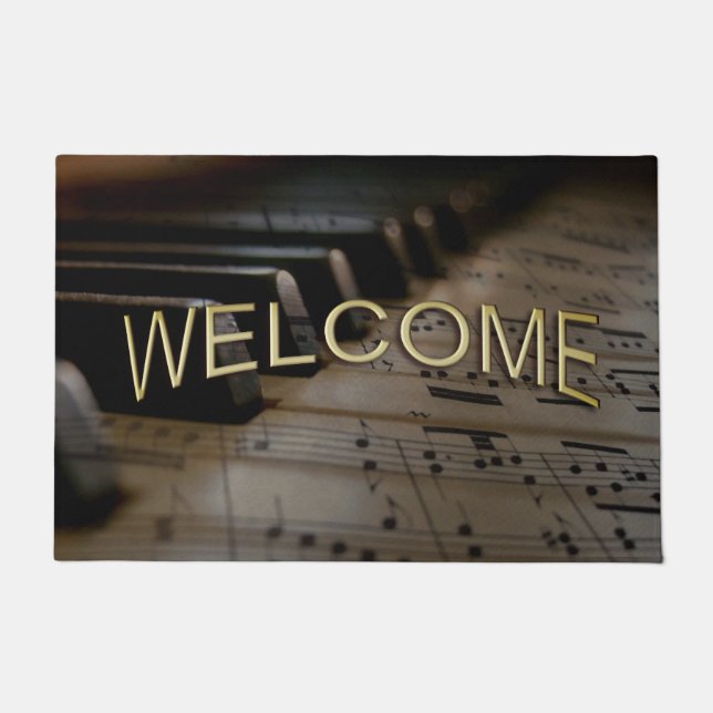 Klaviertasten für antike Musik Fußmatte (Vorderseite)