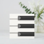 Klaviertasten für Musik nach Maß Einladung (Stehend Vorderseite)