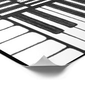 Klaviertasten in Charcomusik Kunstdruckerei Poster (Ecke)