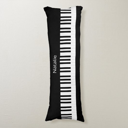 Klaviertasten Keyboard Music Schwarz-weiß Personal Seitenschläferkissen (Vorderseite Vertikal)