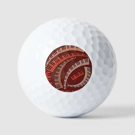 Klaviertasten kurviert golfball (Vorderseite)