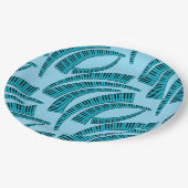 Klaviertasten kurviert pappteller (Schrägansicht)