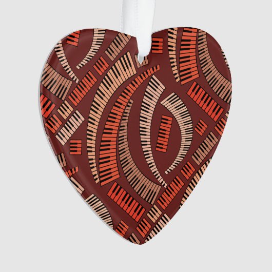 Klaviertasten Kurvige Keramik Ornament (Vorderseite)