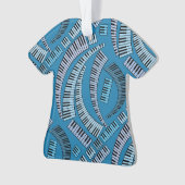 Klaviertasten Kurvige Keramik Ornament (Vorderseite)