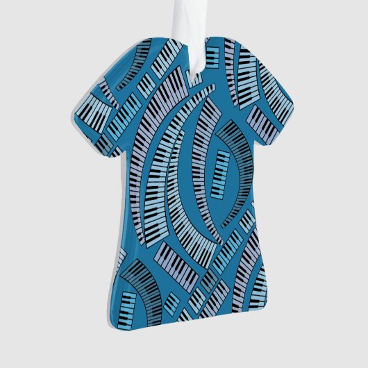 Klaviertasten Kurvige Keramik Ornament (Vorderseite)