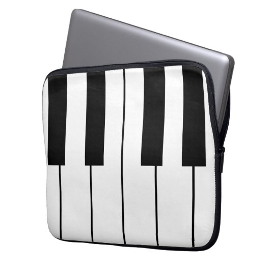 Klaviertasten Laptopschutzhülle (Vorderseite Links)