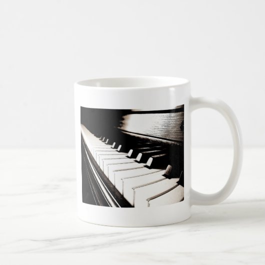 Klaviertasten Makro Kaffeetasse (Rechts)