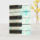 Klaviertasten mit Aquakulturkreisen Karte (Gelbe Blume)