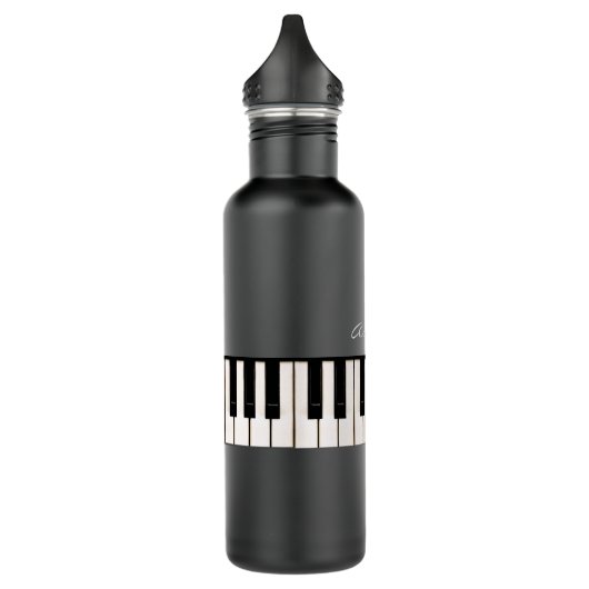 Klaviertasten mit Ihrem Namen oder anderen 🎹 Edelstahlflasche (Links)