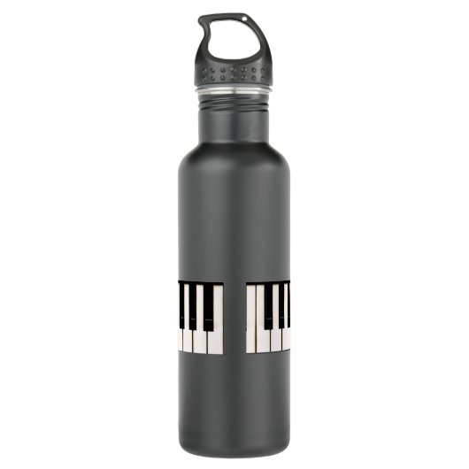 Klaviertasten mit Ihrem Namen oder anderen 🎹 Edelstahlflasche (Rückseite)