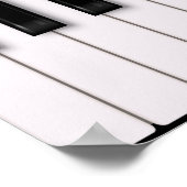 Klaviertasten mit Musik und Tanzkalender Poster (Ecke)