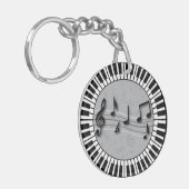 Klaviertasten mit Notenzentrum Schlüsselanhänger (Vorderseite links)