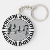 Klaviertasten mit Notenzentrum Schlüsselanhänger (Rückseite)