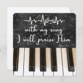Klaviertasten mit Psalms Bible Verse Quote (Vorne/Hinten)