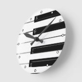 Klaviertasten mit Punkten Runde Wanduhr (Winkel)