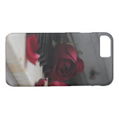 Klaviertasten mit Rote Rose Case-Mate iPhone Hülle (Rückseite (Horizontal))