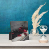 Klaviertasten mit Rote Rose Fotoplatte (InSitu)