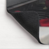 Klaviertasten mit Rote Rose Mousepad (Ecke)