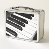 Klaviertasten Musik Lover Musical Instrument Theme Metall Brotdose (Rückseite)