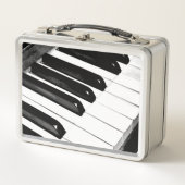 Klaviertasten Musik Lover Musical Instrument Theme Metall Brotdose (Vorderseite)