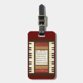 Klaviertasten Musikgrenzenkoffer Gepäckanhänger (Vorderseite vertikal)