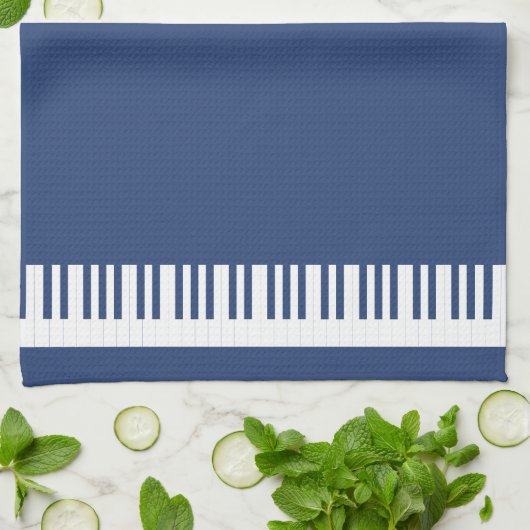 Klaviertasten Musikinstrument Monogramm Geschirrtuch (Gefaltet)