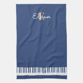 Klaviertasten Musikinstrument Monogramm Geschirrtuch (Vertikal)
