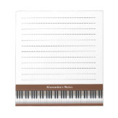 Klaviertasten Notizblock (Vorderseite)