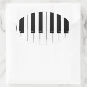 Klaviertasten Ovaler Aufkleber (Tasche)