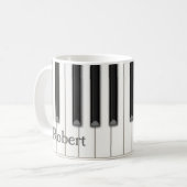 Klaviertasten Persönlich in 4 Farben - Musik Kaffeetasse (Vorderseite Links)