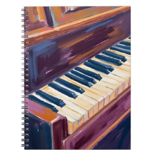 Klaviertasten Pianist Malerei Notizblock