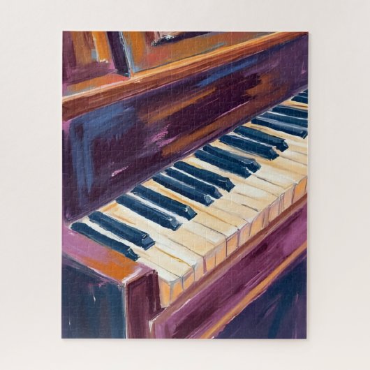 Klaviertasten Pianist Malerei Puzzle (Vertikal)