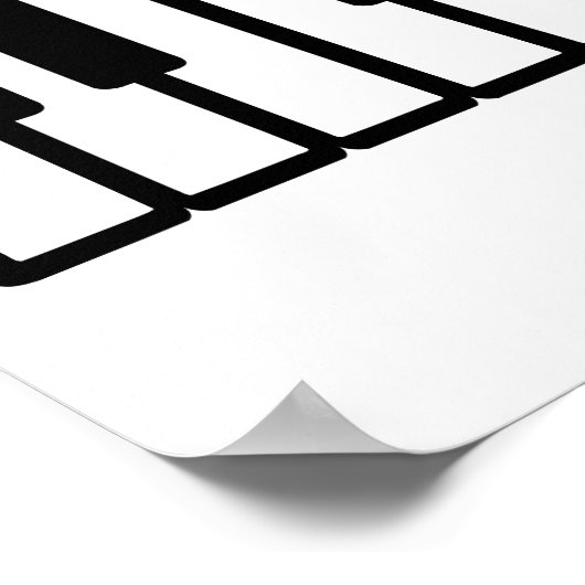 Klaviertasten Poster (Ecke)