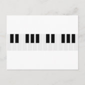 Klaviertasten Postkarte (Vorderseite)